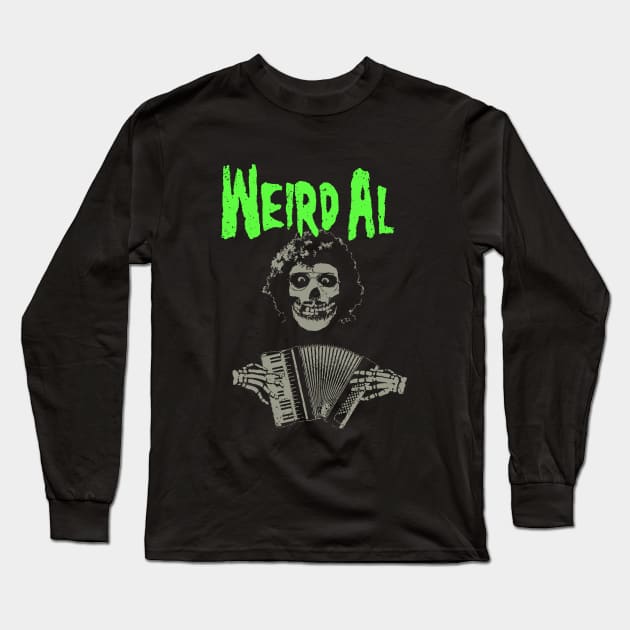 Weird Al meets the Misfits with Accordion Long Sleeve T-Shirt by xlaxiata